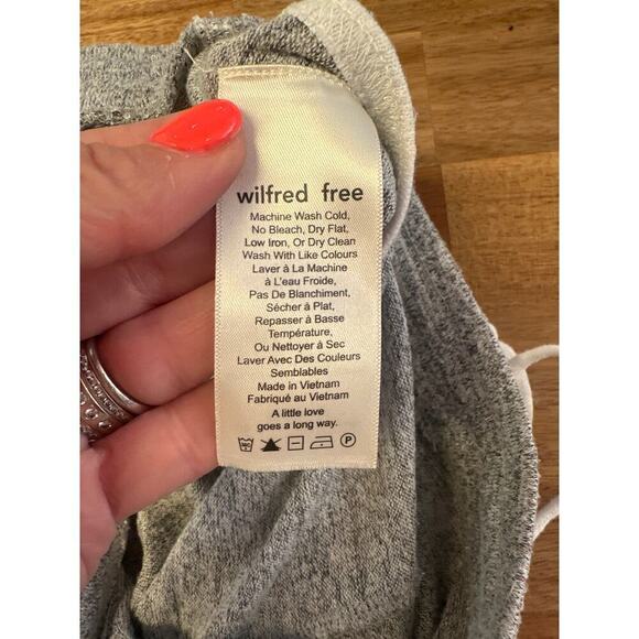 WIlfred Free Lounge Gym Shorts Gray w White Trim Womens XXS - Picture 4 of 5